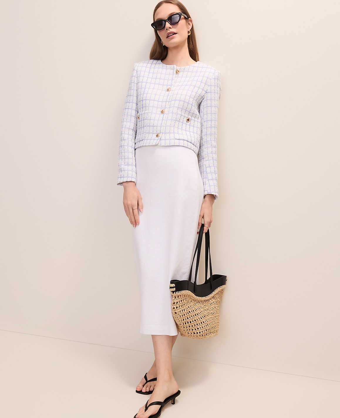 Petite Patch Pocket Jacket in Tweed