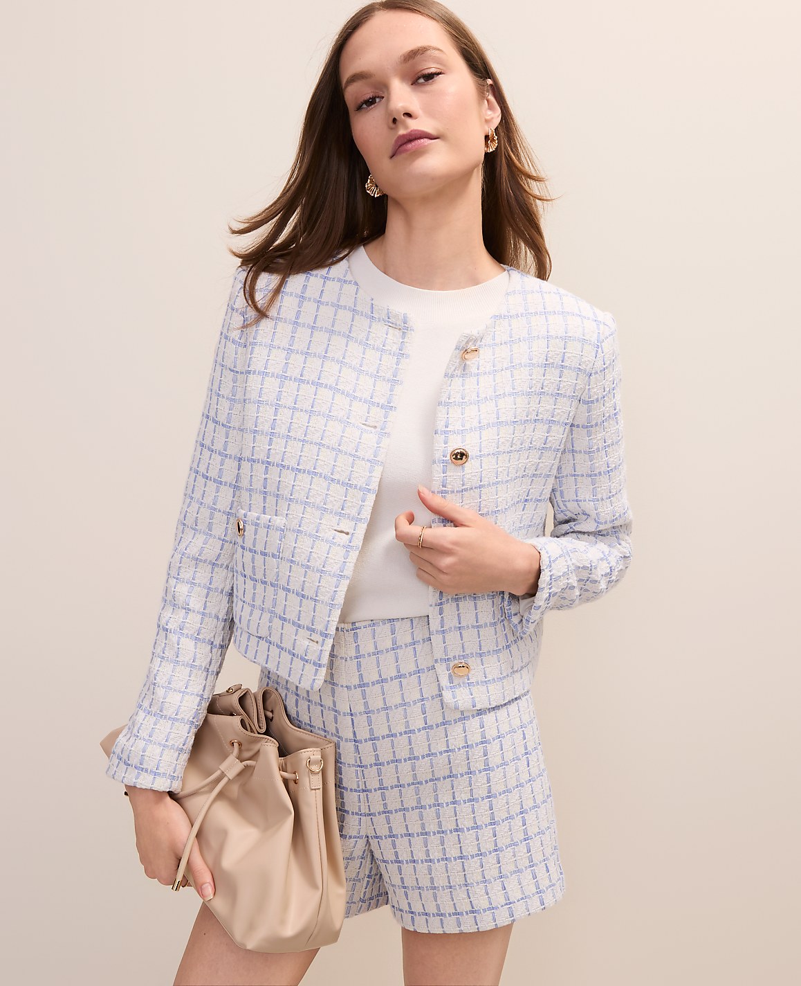 Petite Patch Pocket Jacket in Tweed
