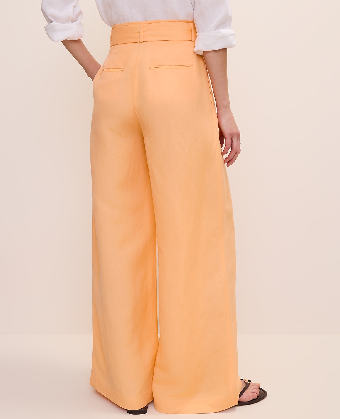 Petite Paperbag Pant in Linen Blend