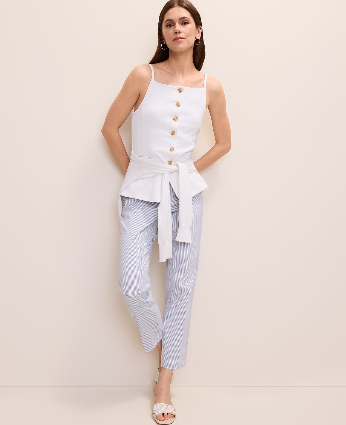 The Ankle Pant in Seersucker