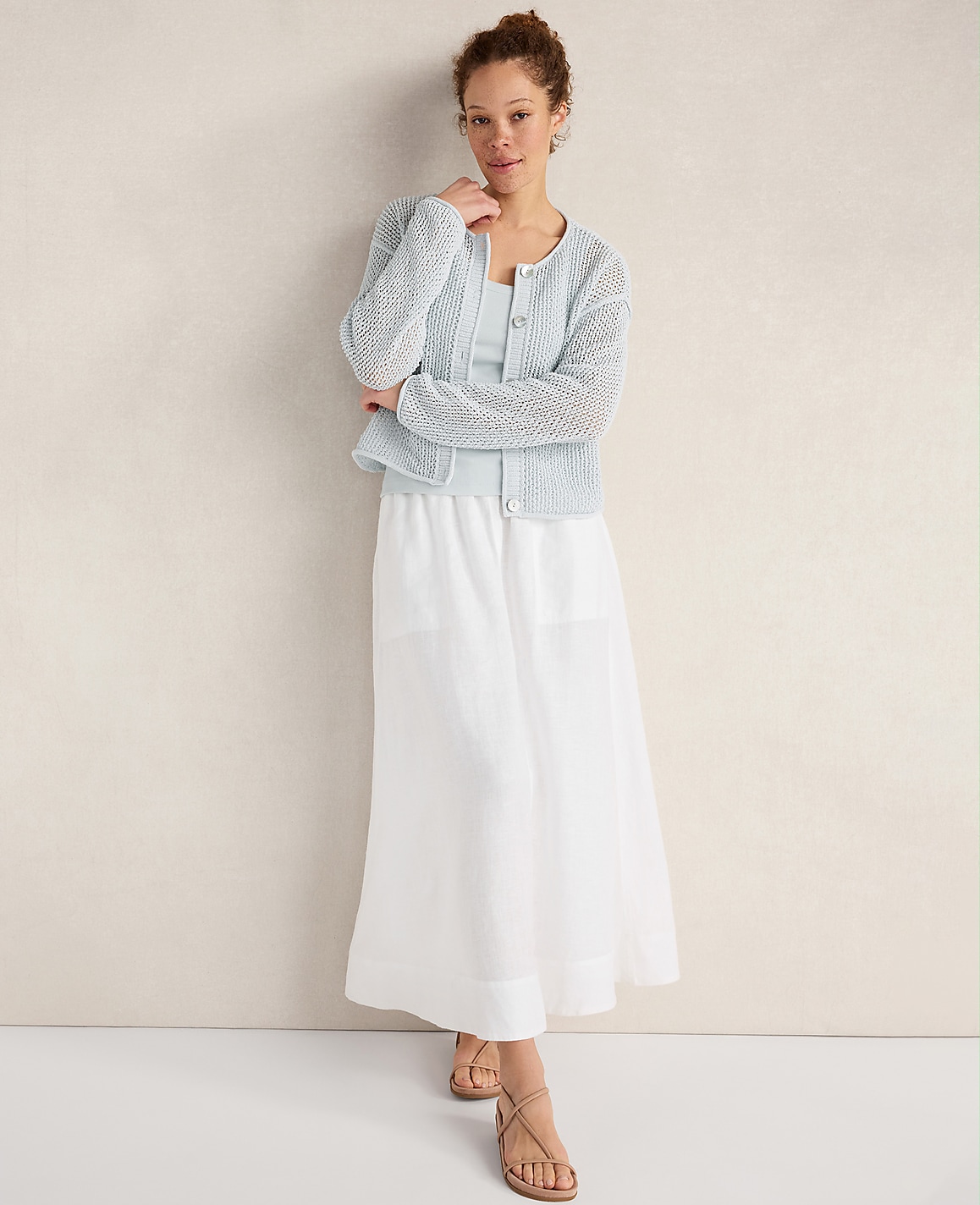 Haven Well Within Cotton Blend Open Stitch Cardigan