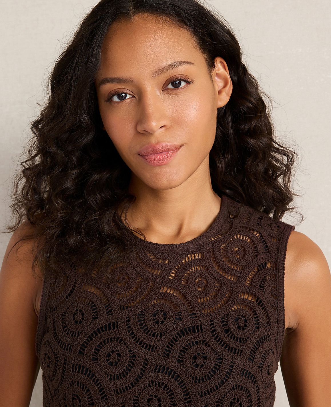 Haven Well Within Cotton Crochet Scalloped Tank