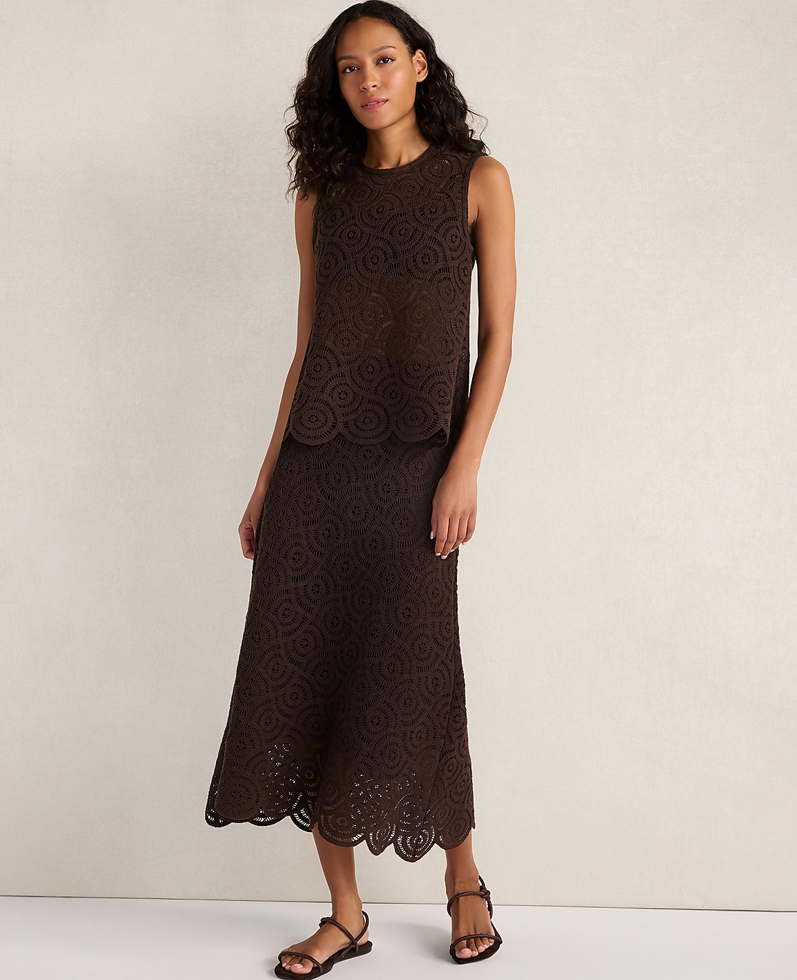 Haven Well Within Cotton Crochet Scalloped Tank