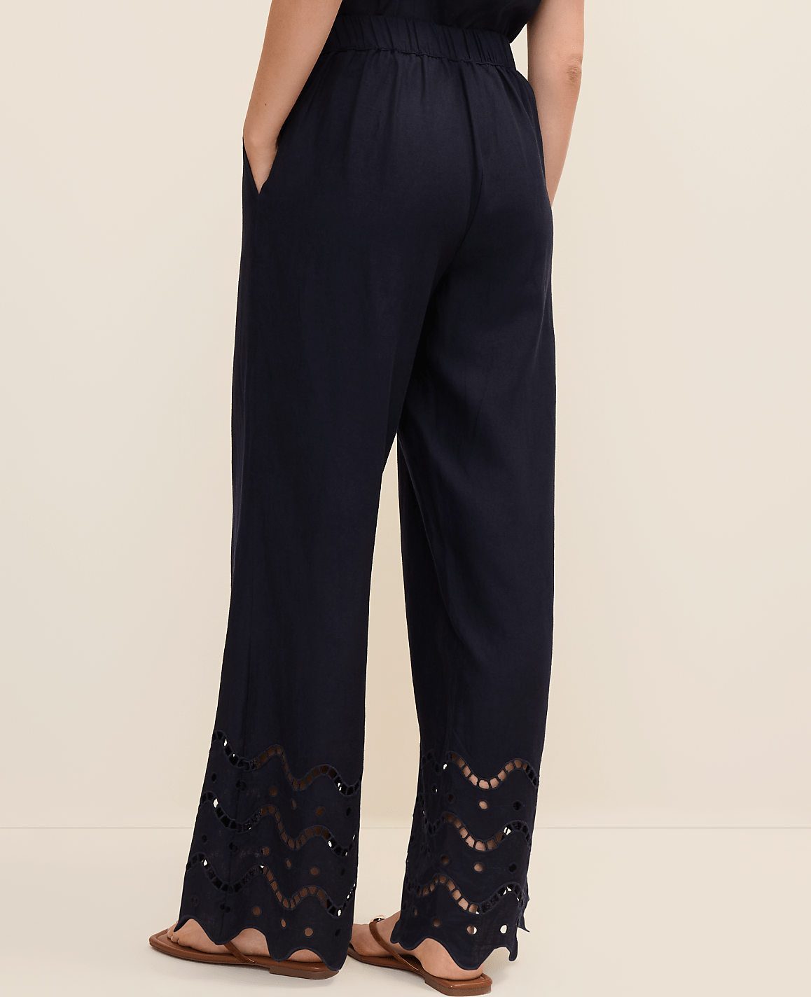The Easy Wide-Leg Pant in Linen Blend