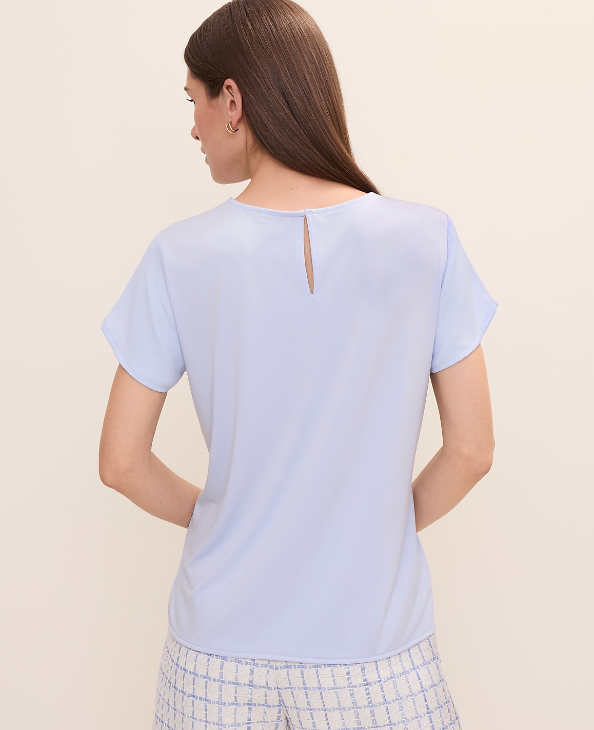 Mixed Media Crew Neck Tee