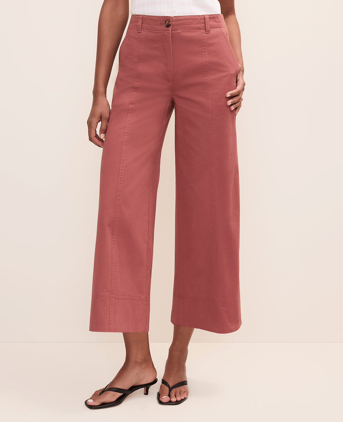 Petite Weekend Wide-Leg Ankle Pant