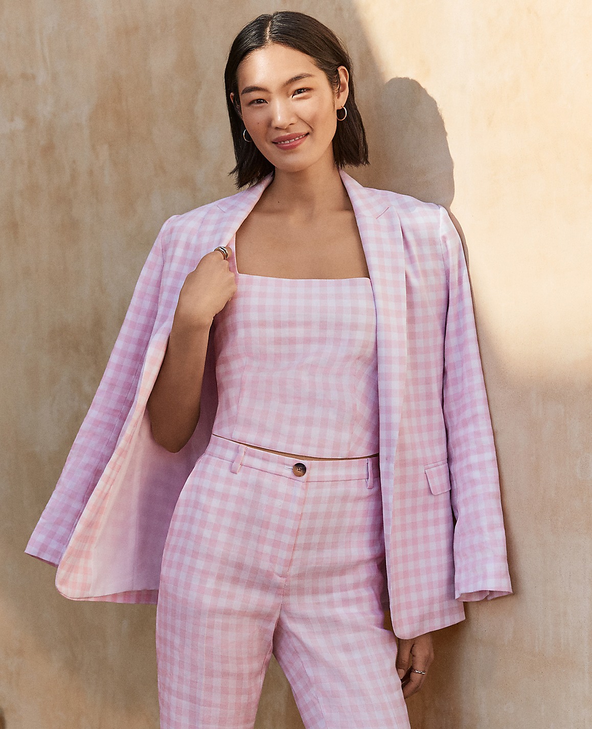 The Gingham Longline Blazer