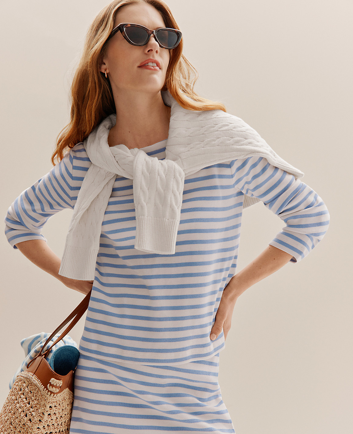 Weekend Striped Boatneck Top