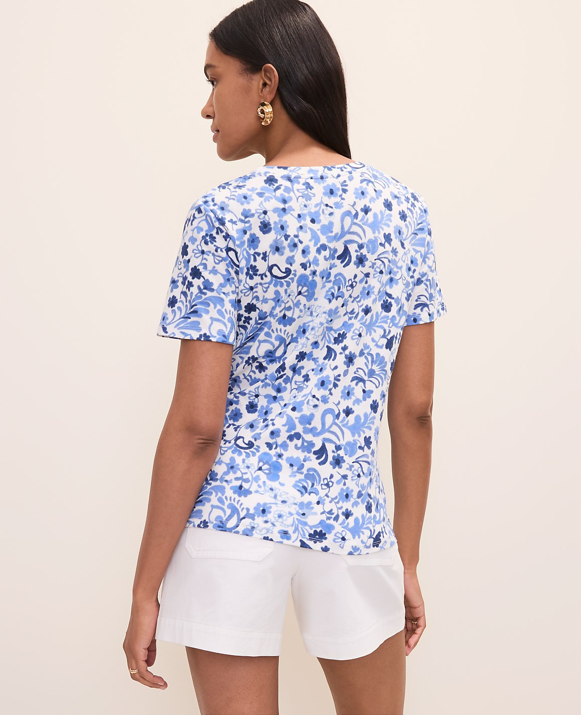 Paisley Crew Neck Tee