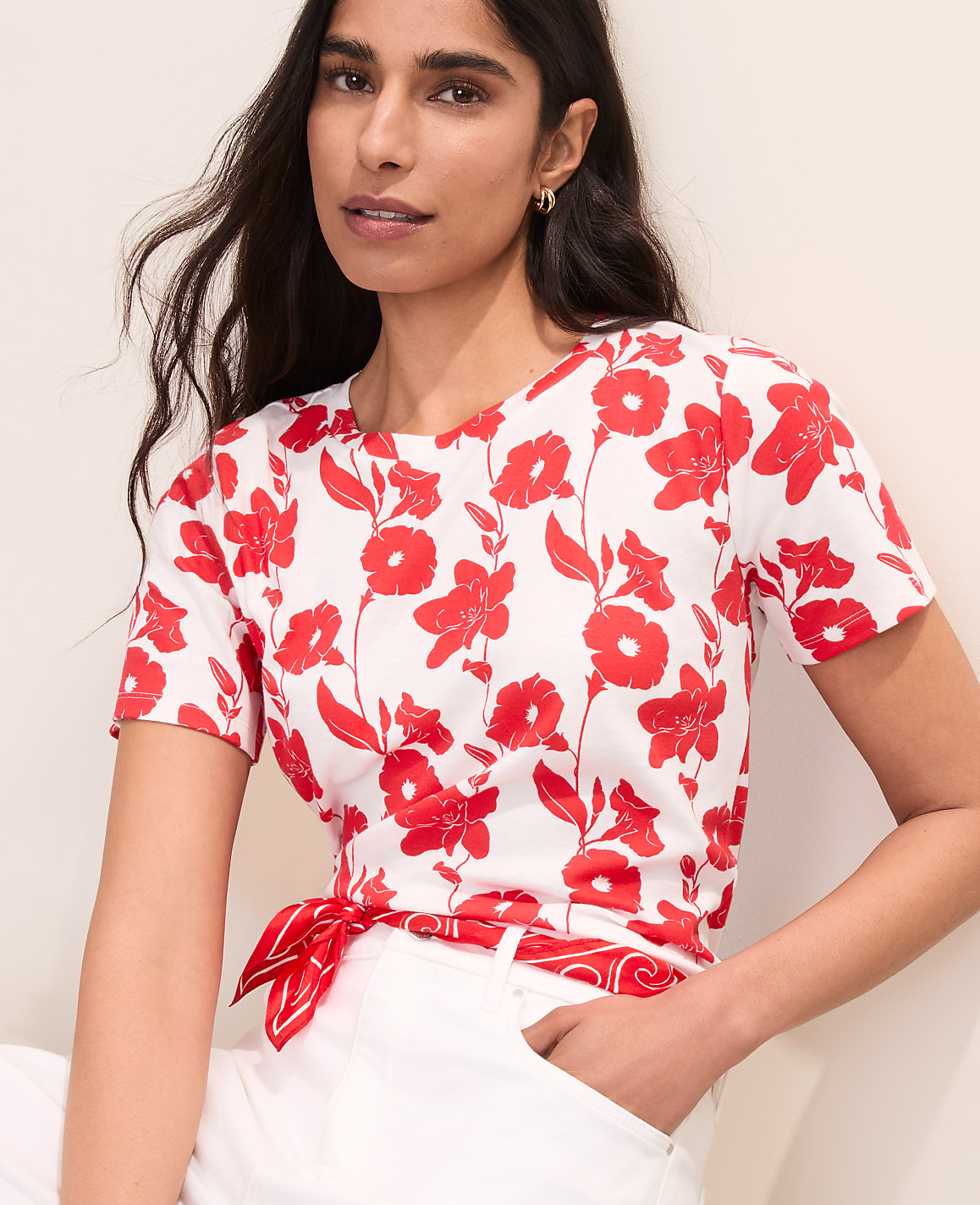 Floral Crew Neck Tee