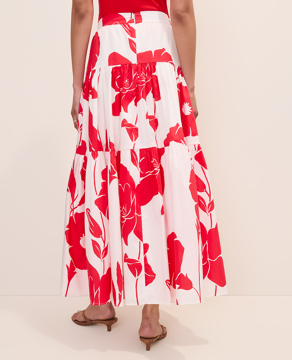 Floral Tiered Full Skirt