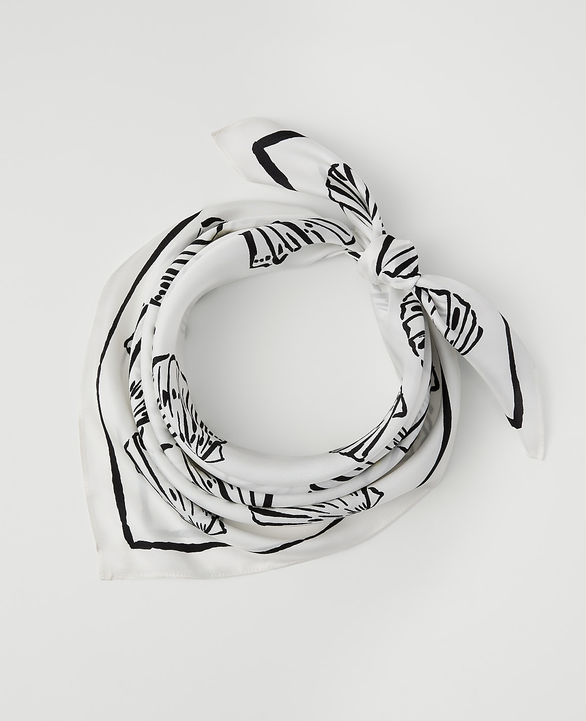 Shell Print Silk Scarf