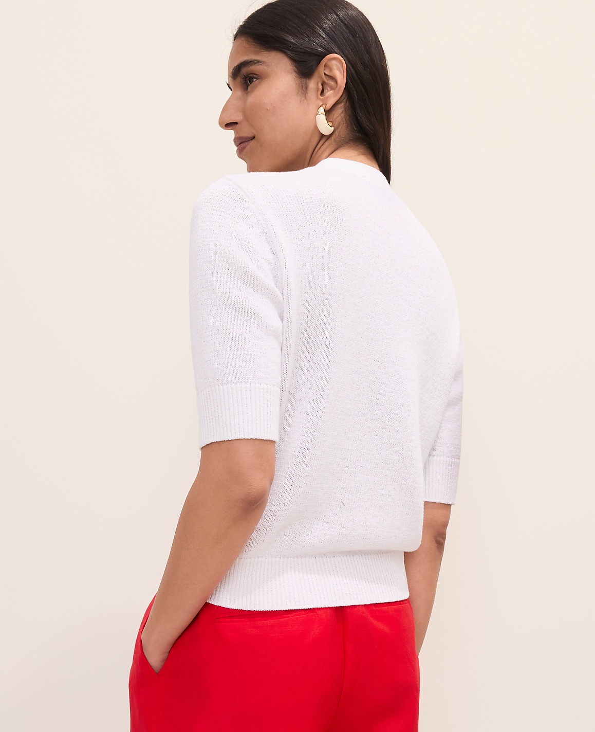 Starfish Button Elbow Sleeve Cardigan