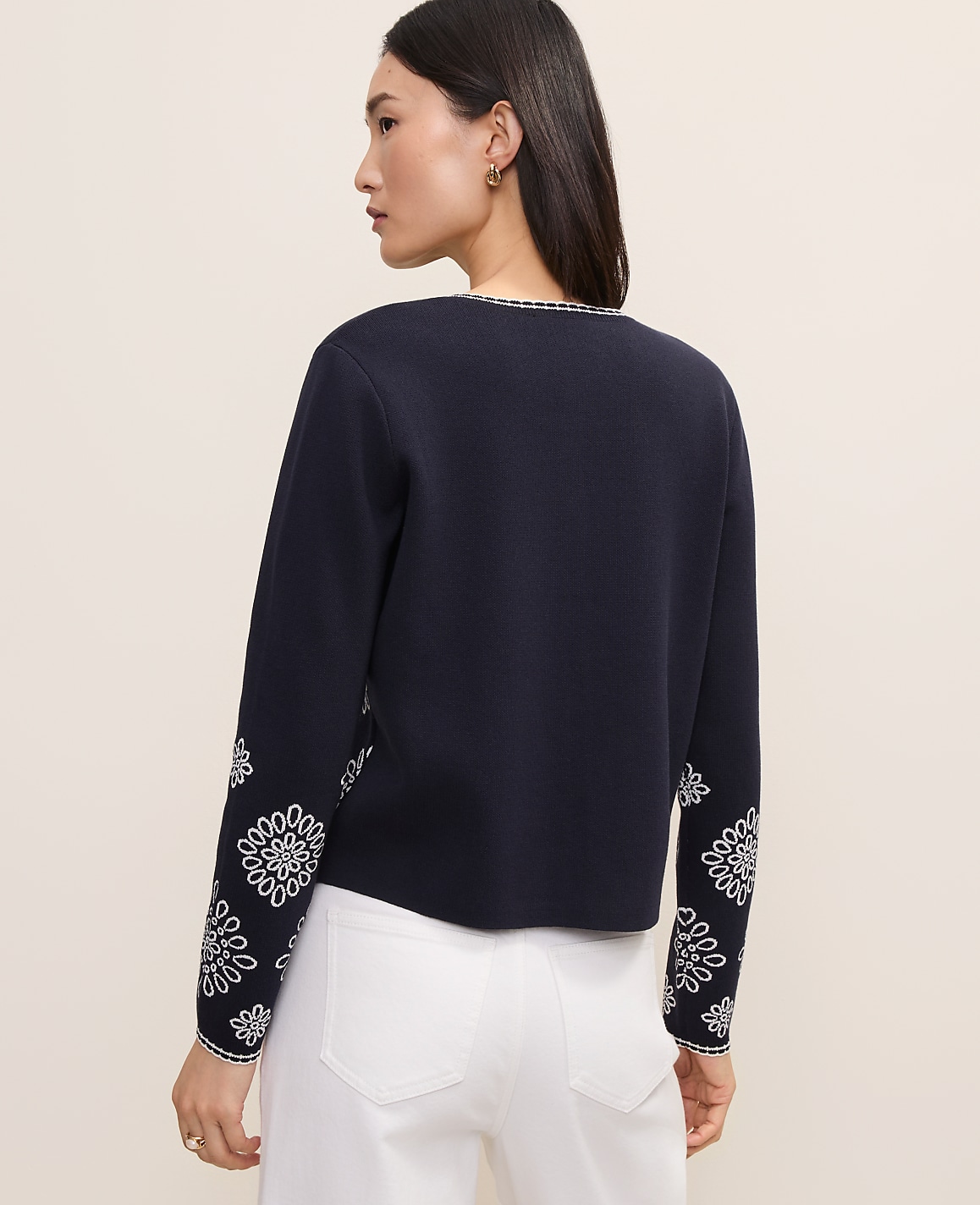 Petite Embroidered Ann Cardigan