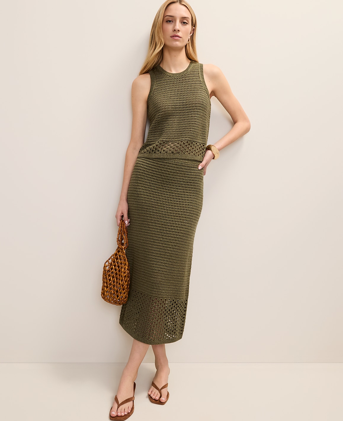 Crochet Midi Sweater Skirt