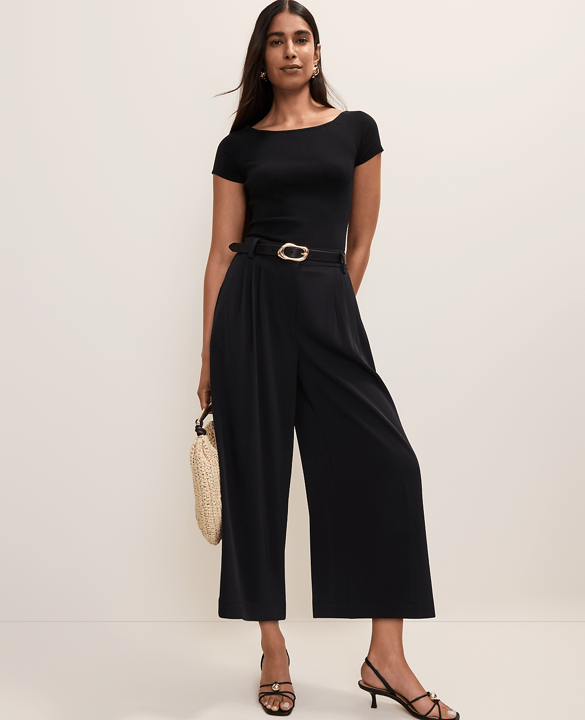 The Petite Pintucked Culotte Pant