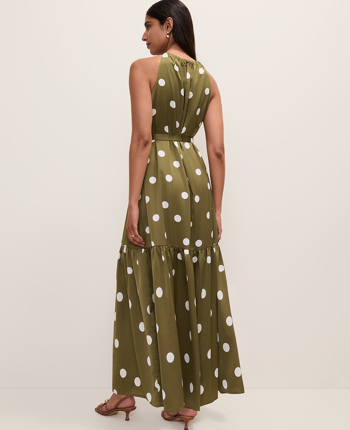 Polka Dot Tiered Maxi Dress