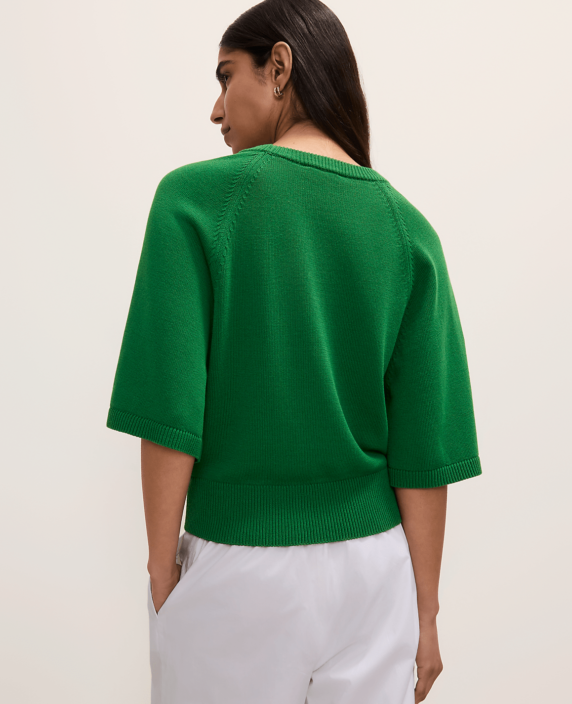 Petite Raglan Crew Neck Sweater