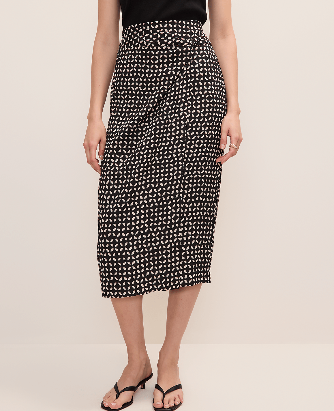 Petite Batik Wrap Midi Skirt