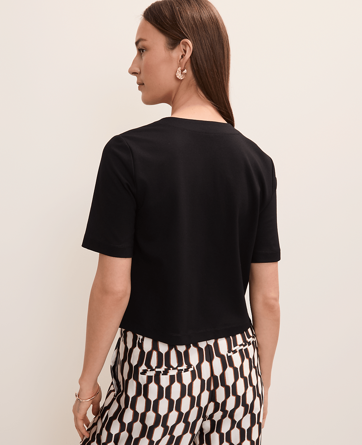 The Petite Crew Neck Jacket in Ponte