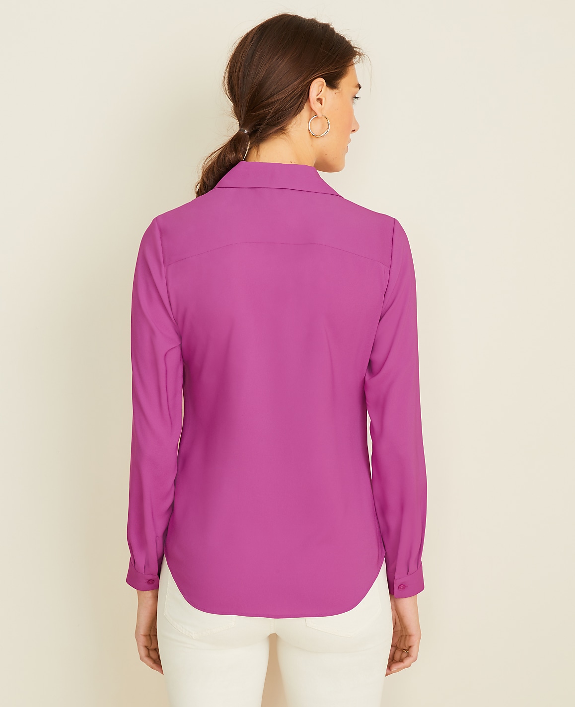 Petite Essential Shirt in Satin