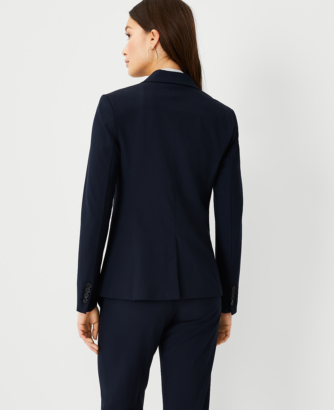 The Petite Long Two Button Blazer in Seasonless Stretch