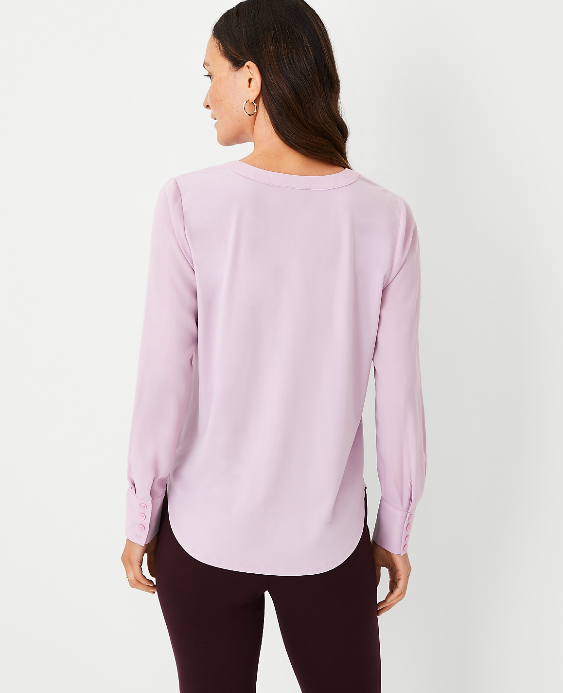 Mixed Media Pleat Front Top