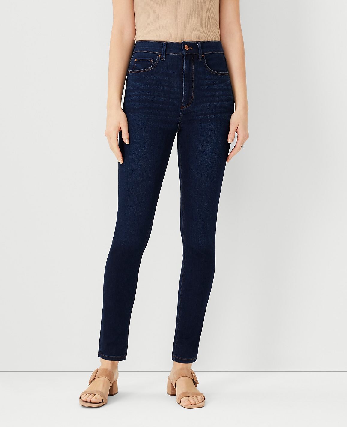 Petite Sculpting Pocket Highest Rise Skinny Jeans in Classic Dark Indigo Wash