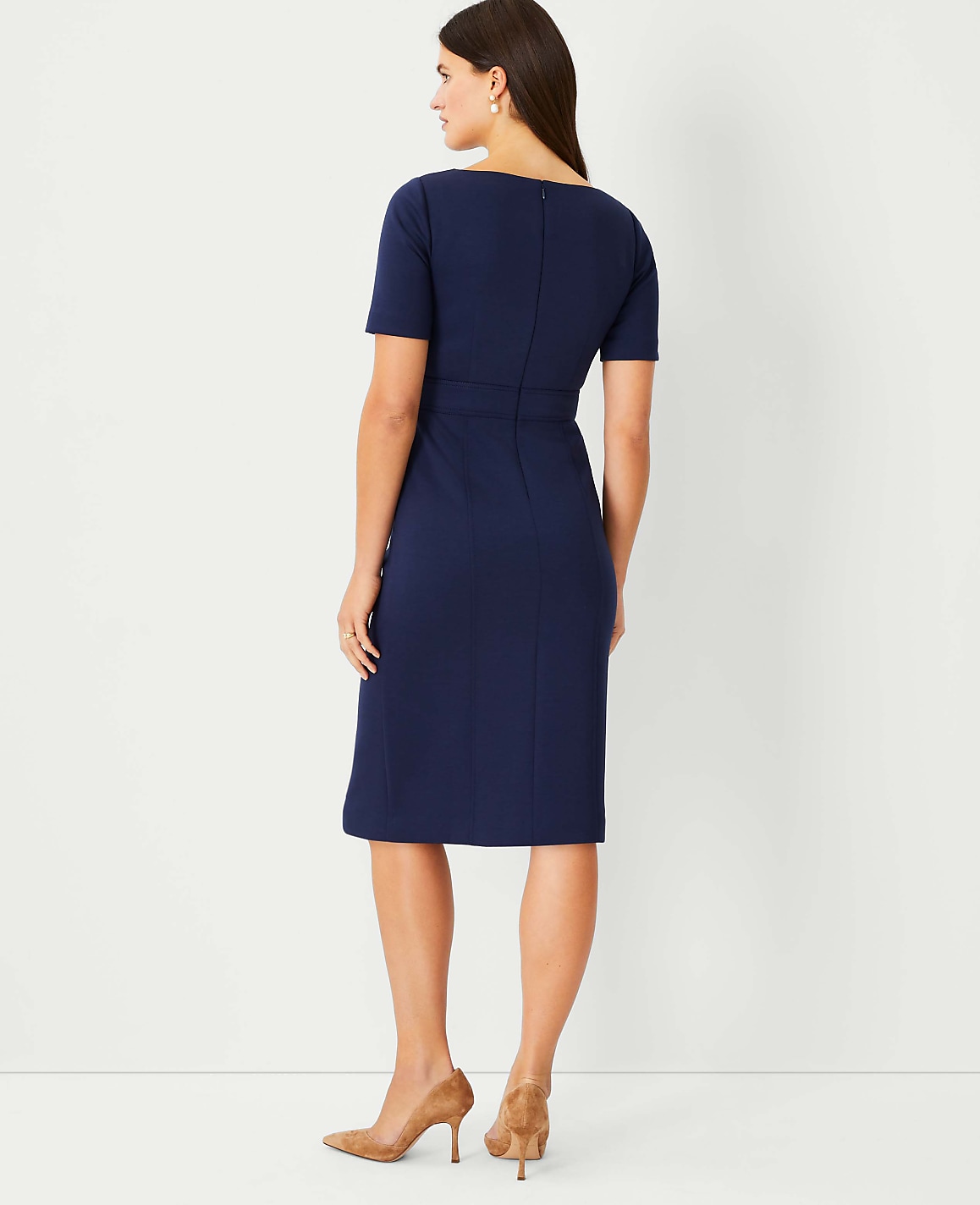 The Seamed Sheath Dress in Double Knit
