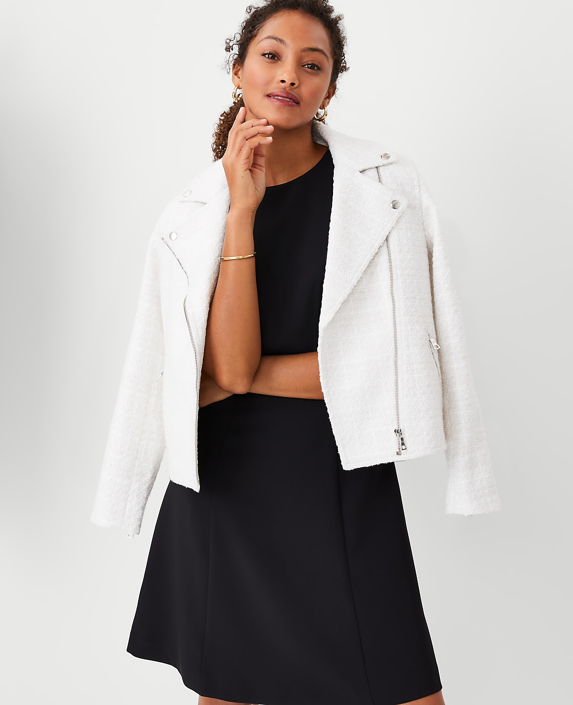 The Petite Flare Dress in Fluid Crepe