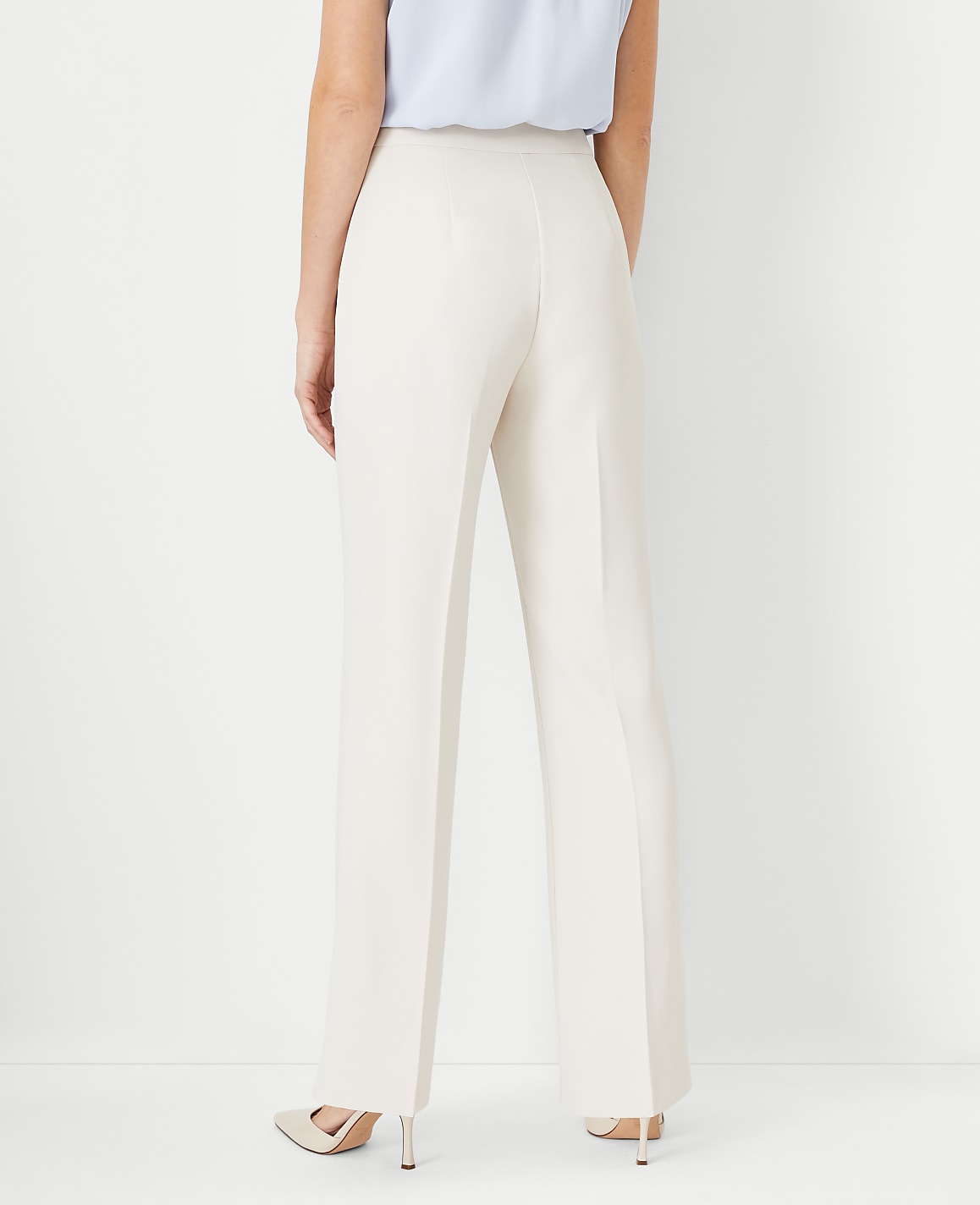 The Petite Side Zip Trouser in Fluid Crepe