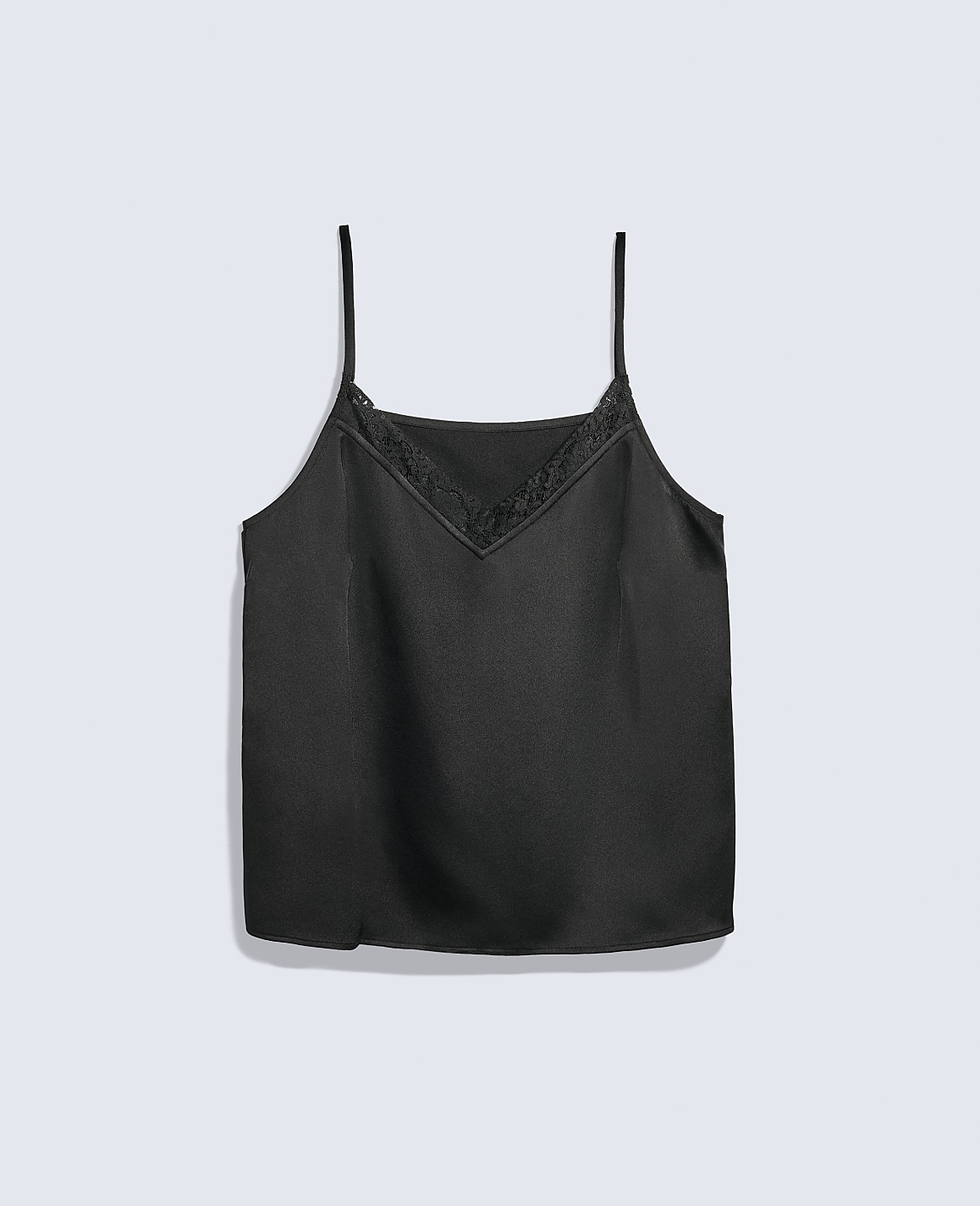 Petite Lace Trim V-Neck Tank Top