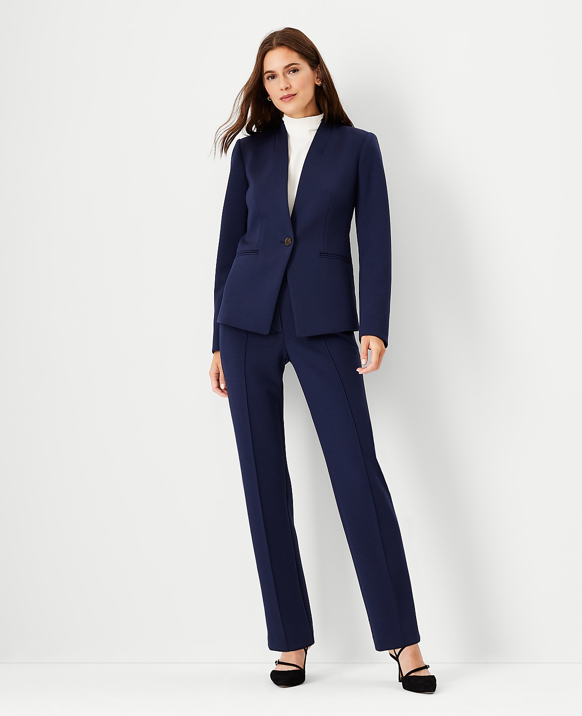 The Cutaway Blazer in Double Knit image number null