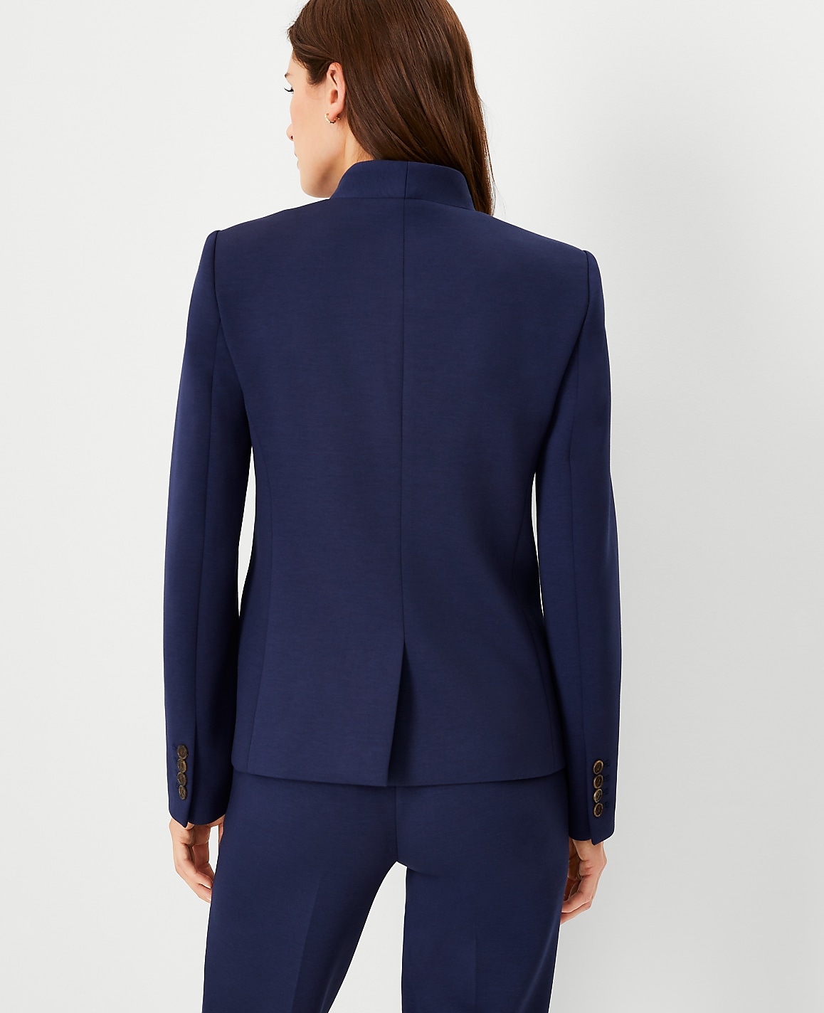The Cutaway Blazer in Double Knit image number null