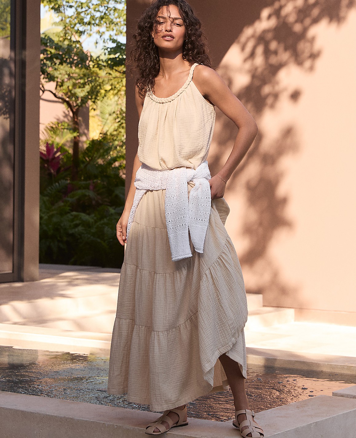 Haven Well Within Organic Cotton Gauze Braided Top