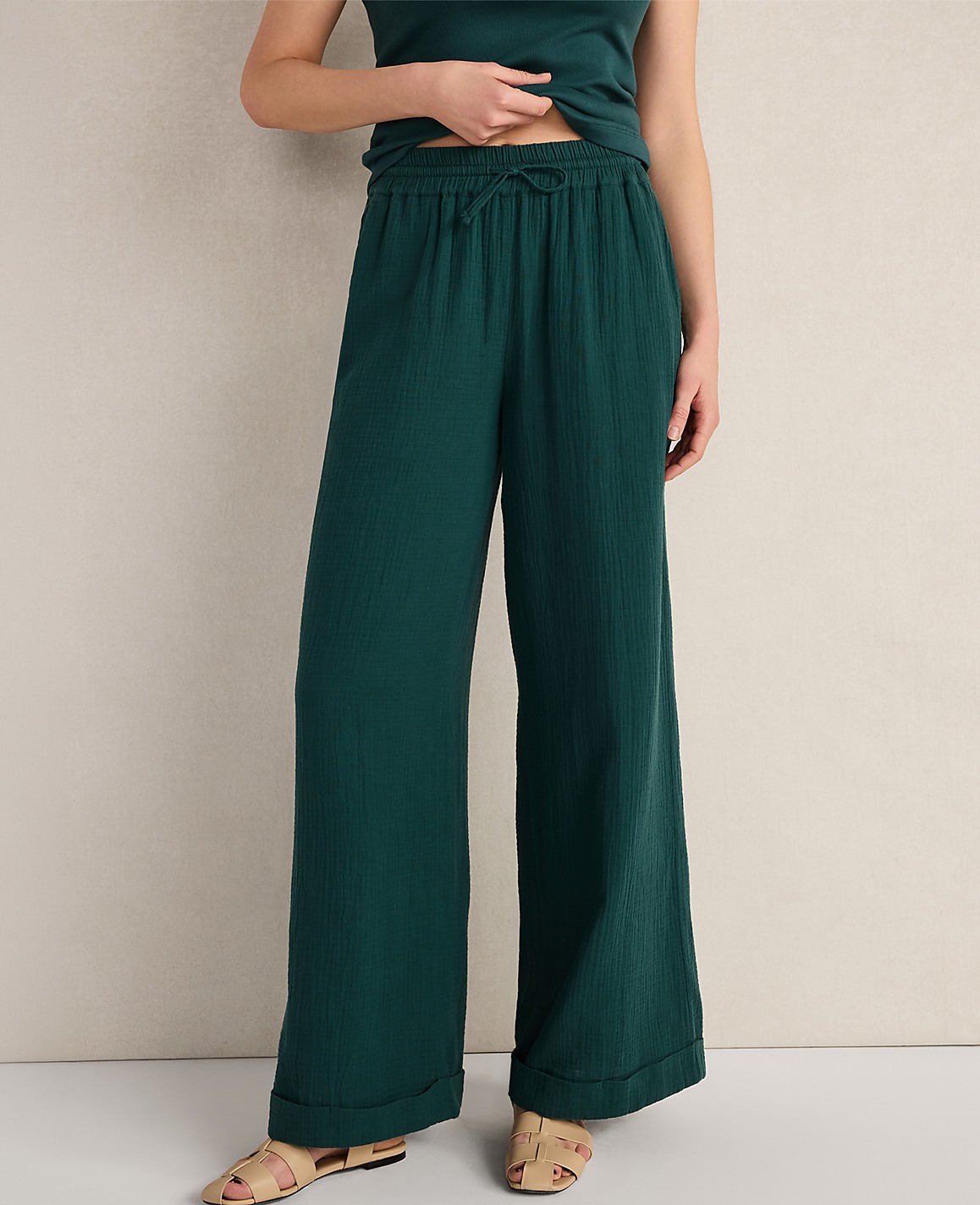 Haven Well Within Organic Cotton Gauze Drawstring Pants
