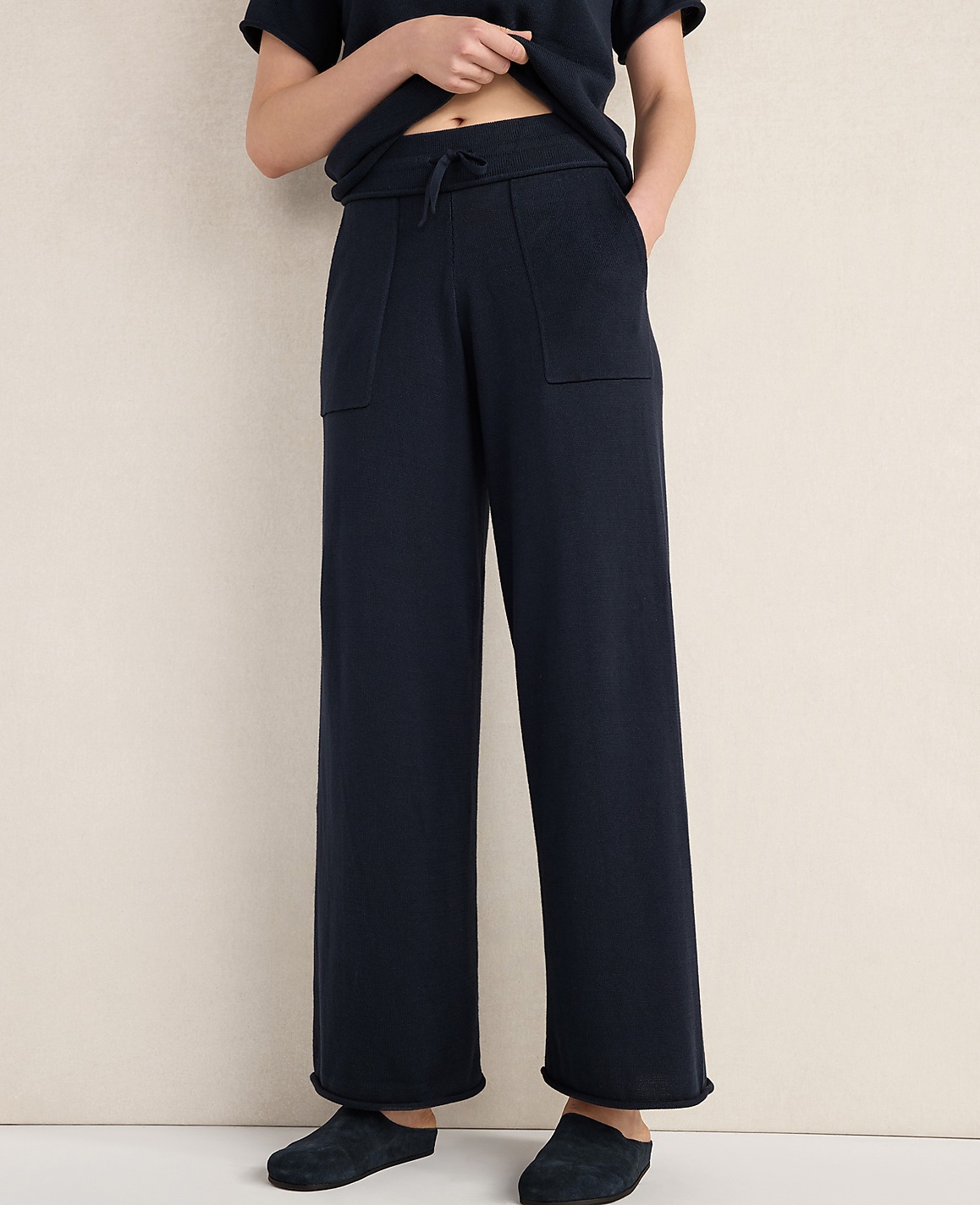 Haven Well Within Cotton Knit Wide Leg Pants
