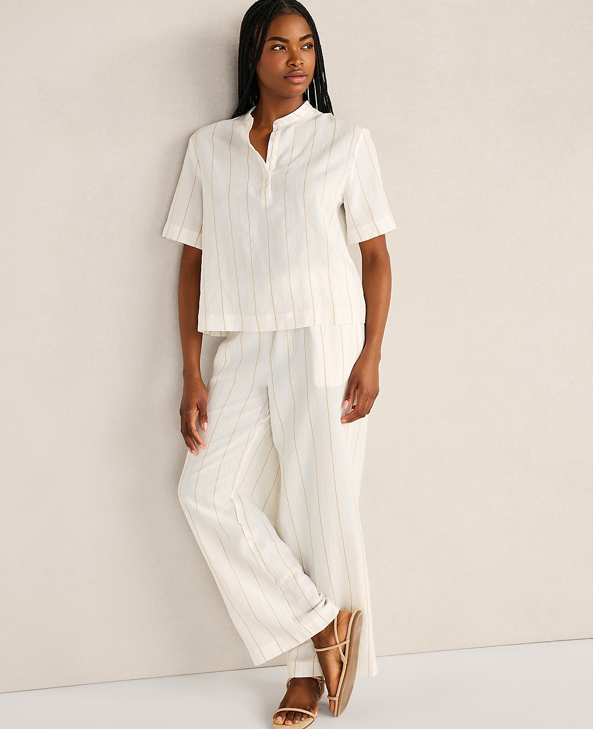 Haven Well Within Silky Linen Blend Drawstring Pants