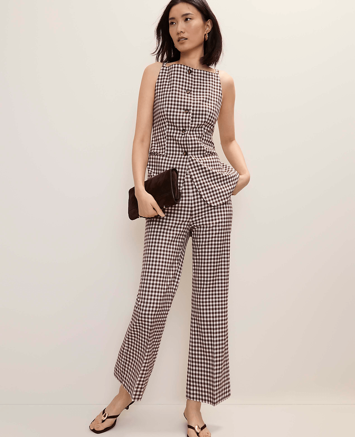 The Strappy Vest in Gingham