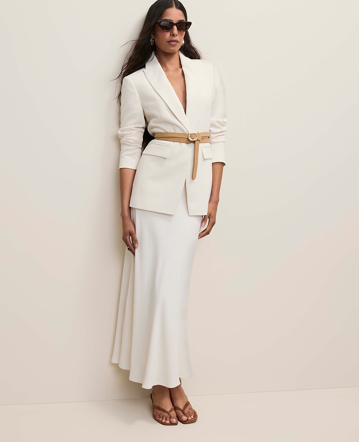 Petite Bias Flare Maxi Skirt
