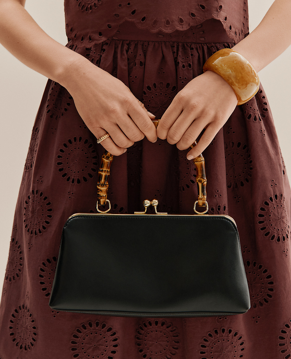 Bamboo Top Handle Bag
