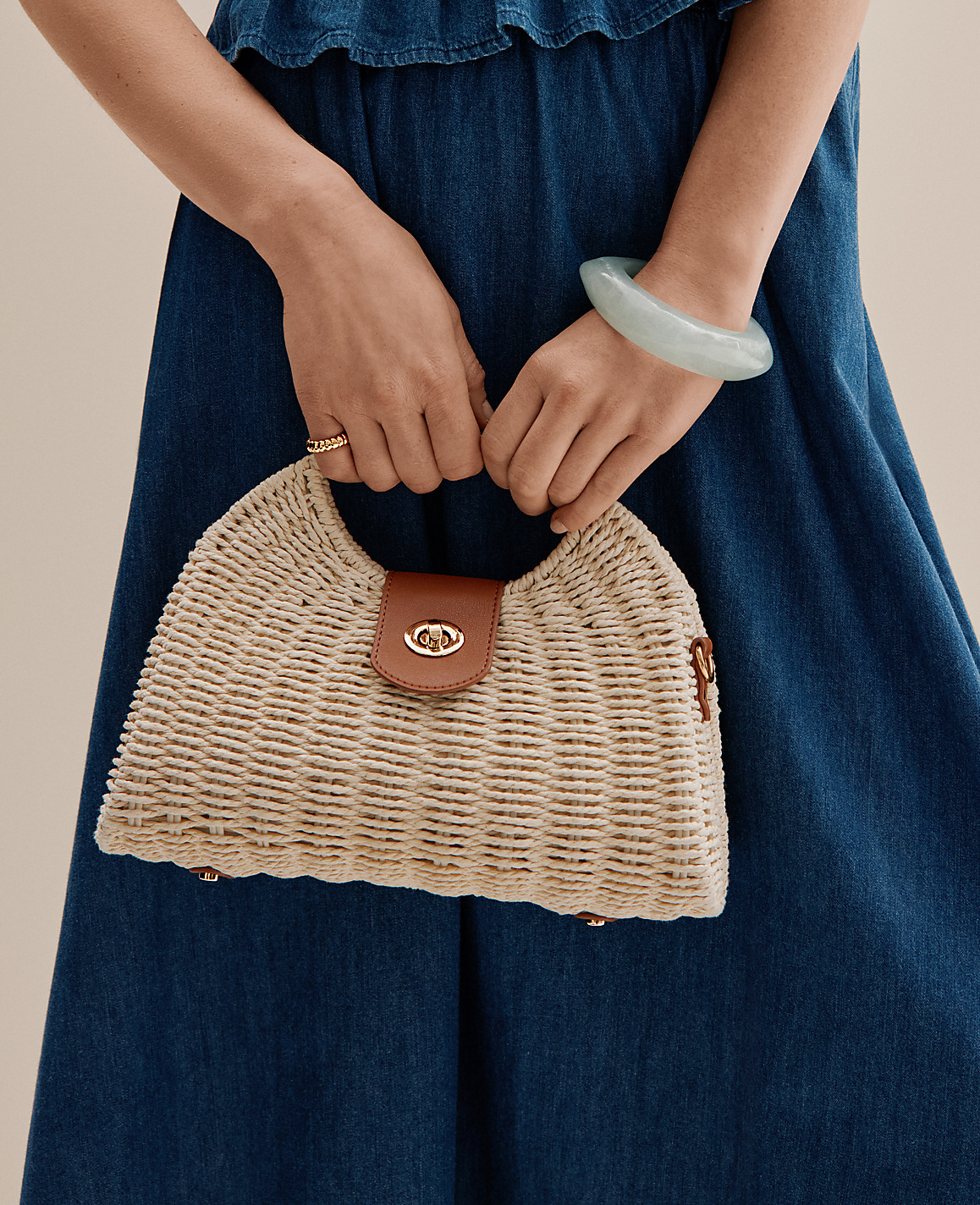 Weekend Rattan Crossbody Bag