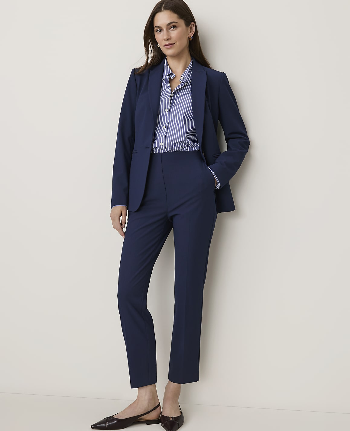 The Petite Side Zip Ankle Pant in Bi-Stretch