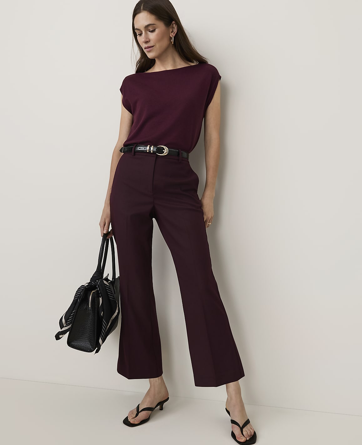 The Petite Flare Ankle Pant