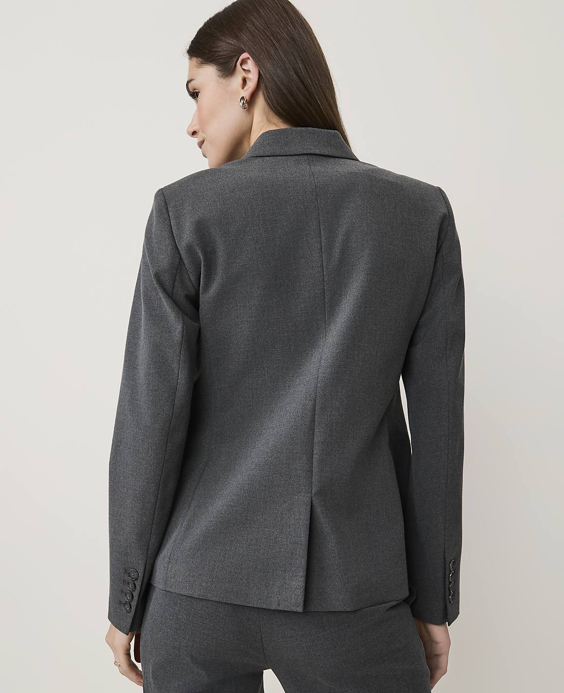 The Petite Notched Two Button Blazer in Seasonless Stretch