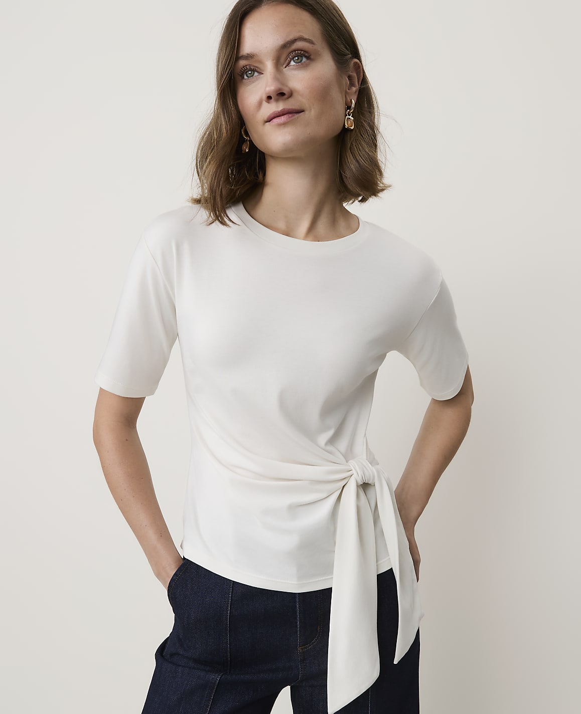 Petite Tie Waist Tee