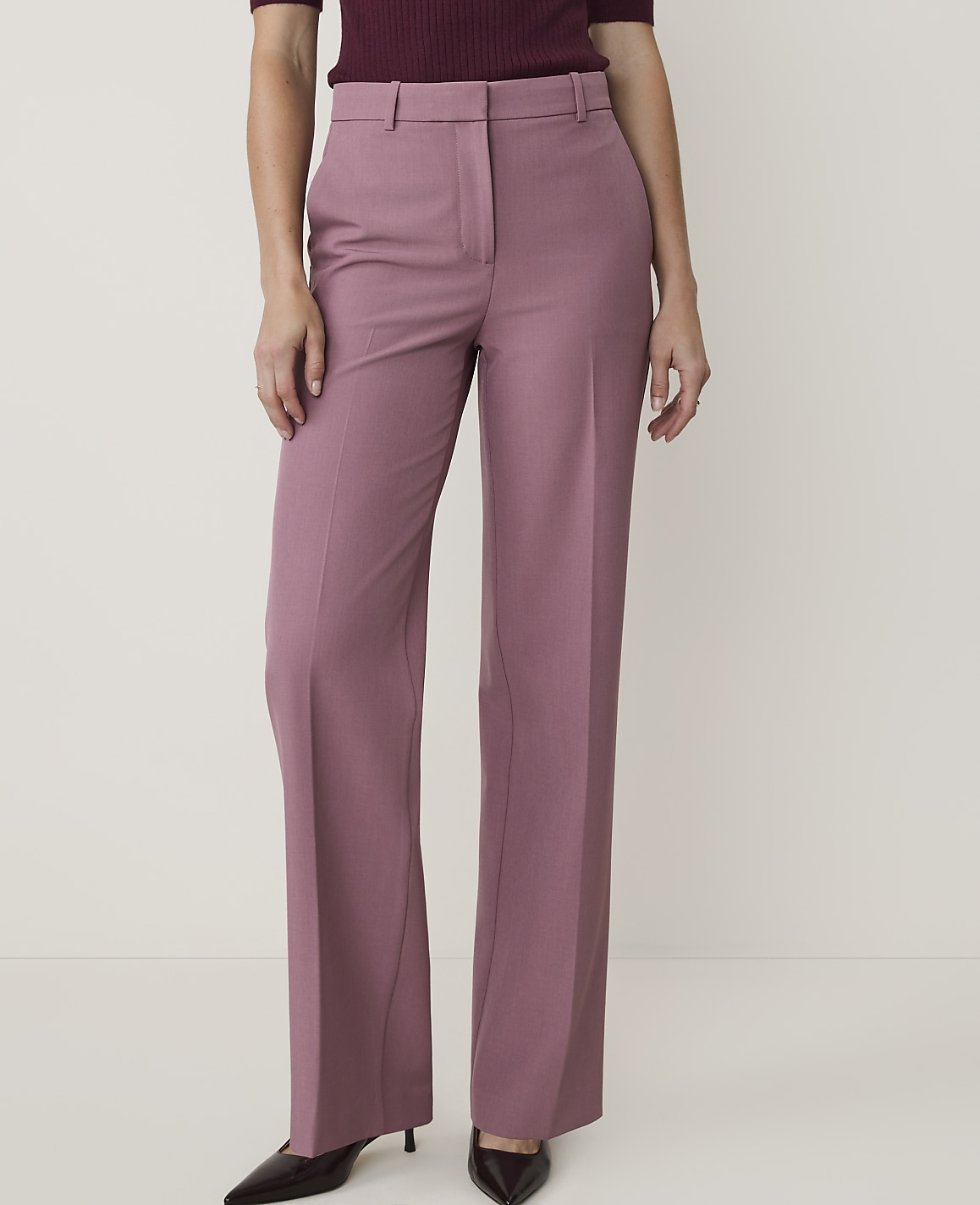 The Petite High Rise Straight Pant