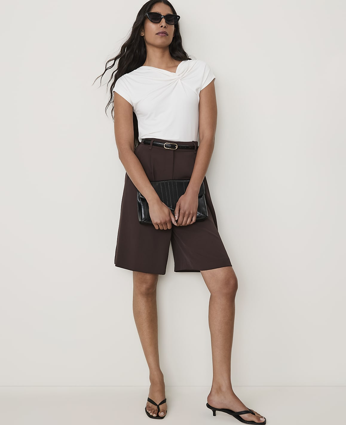 The Petite Pleated Bermuda Short