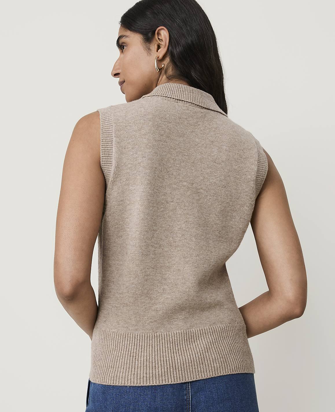 Petite Collared Sweater Vest