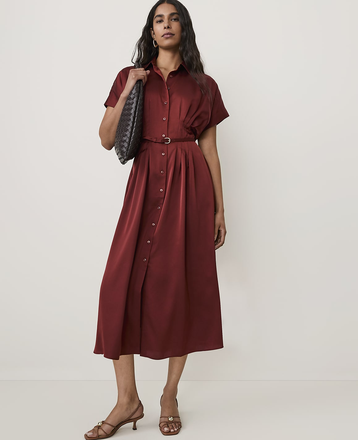 Petite Collared Midi Shirtdress